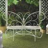 Accent Plus White Butterfly Garden Bench