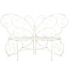 Accent Plus White Butterfly Garden Bench