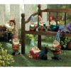 Accent Plus Gnome with Bird Solar Garden Statue