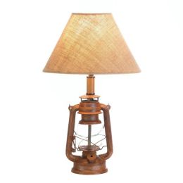 Accent Plus Vintage-Look Camping Lantern Table Lamp