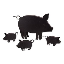 Accent Plus Pig and Piglets Metal Garden Sculpture Set