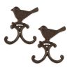 Accent Plus Cast Iron Bird Wall Hooks - Set of 2