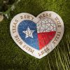 Accent Plus Don't Mess With Texas Cement Heart-Shaped Stepping Stone