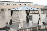 10x12 Hardtop Gazebo; UV 50+ Outdoor Canopy with Mosquito Netting and Curtains;  Outdoor Shelter