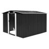 vidaXL Garden Shed 101.2"x117.3"x70.1" Metal Anthracite