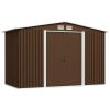 vidaXL Garden Storage Shed Brown 101.2"x80.7"x70.1" Steel