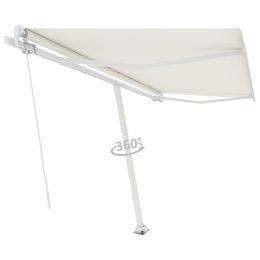 vidaXL Freestanding Manual Retractable Awning 157.5"x118.1" Cream