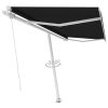 vidaXL Freestanding Manual Retractable Awning 157.5"x118.1" Anthracite