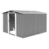 vidaXL Garden Shed 101.2"x117.3"x70.1" Metal Gray