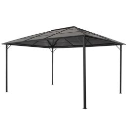 vidaXL Gazebo with Roof Aluminum 13.1'x9.8'x8.5' Black