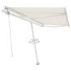 vidaXL Freestanding Automatic Awning 157.5"x118.1" Cream