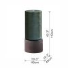 43"Tall Contemporary Outdoor Decoration Two-Tone Fountain Pillar Shape Cement Water Feature for Patio & Gaeden