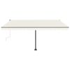 vidaXL Manual Retractable Awning with LED 157.5"x118.1" Cream