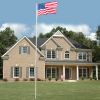 20ft Solemn Outdoor Decoration Sectional Halyard Pole US America Flag Flagpole Kit