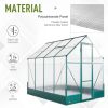 6' x 8' x 7' Walk-in Plant Polycarbonate Greenhouse Hobby Greenhouse for Backyard/Outdoor with Temperature Controlled Window