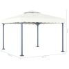 Gazebo 118.1"x118.1" Cream Aluminum