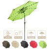 9ft Aluminum Patio Umbrella w/ 32 LEDs Chocolate