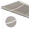 vidaXL Manual Retractable Awning with LED 157.5"x118.1" Cream