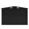 vidaXL Garden Shed 101.2"x228.3"x71.3" Metal Anthracite