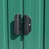 vidaXL Garden Shed 101.2" x 228.3" x 71.3" Metal Green