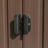 vidaXL Garden Shed 101.2" x 192.5" x 71.3" Metal Brown