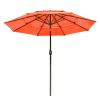 10Ft 3-Tiers Patio Umbrella Orange