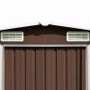 vidaXL Garden Shed 101.2" x 228.3" x 71.3" Metal Brown