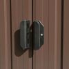 vidaXL Garden Shed Brown 101.2"x389.8"x71.3" Galvanized steel