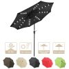 9ft Aluminum Patio Umbrella / 32 LEDs Black