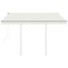 vidaXL Automatic Retractable Awning with Posts 9.8'x8.2' Cream