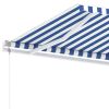 vidaXL Freestanding Automatic Awning 118.1"x98.4" Blue/White