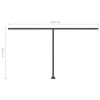 vidaXL Manual Retractable Awning with LED 157.5"x118.1" Cream
