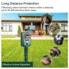 Ultrasonic Animal Repeller IP44 Waterproof Motion Sensor Repellent Outdoor Animal Deterrent with Flashing LED Light