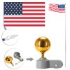 20ft Solemn Outdoor Decoration Sectional Halyard Pole US America Flag Flagpole Kit