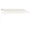 vidaXL Freestanding Manual Retractable Awning 157.5"x118.1" Cream
