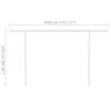 vidaXL Automatic Retractable Awning with Posts 13.1'x9.8' Anthracite