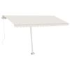 vidaXL Freestanding Manual Retractable Awning 157.5"x118.1" Cream