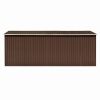 vidaXL Garden Shed 101.2" x 192.5" x 71.3" Metal Brown