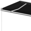vidaXL Automatic Retractable Awning with Posts 9.8'x8.2' Anthracite