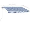 vidaXL Freestanding Automatic Awning 118.1"x98.4" Blue/White