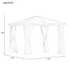 9.8 Ft. W x 9.8 Ft. D Aluminum Paito Gazebo with Polycarbonate Roof