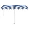 vidaXL Freestanding Automatic Awning 118.1"x98.4" Blue/White