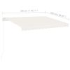 vidaXL Freestanding Automatic Awning 118.1"x98.4" Cream