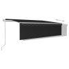 vidaXL Automatic Retractable Awning with Blind 16.4'x9.8' Anthracite
