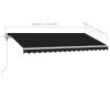 vidaXL Freestanding Automatic Awning 157.5"x118.1" Anthracite