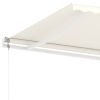 vidaXL Freestanding Automatic Awning 157.5"x118.1" Cream