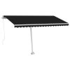 vidaXL Freestanding Manual Retractable Awning 157.5"x118.1" Anthracite