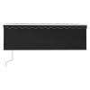 vidaXL Automatic Retractable Awning with Blind 13.1'x9.8' Anthracite