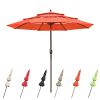 10Ft 3-Tiers Patio Umbrella Orange