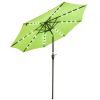 9ft Aluminum Patio Umbrella w/ 32 LEDs Chocolate